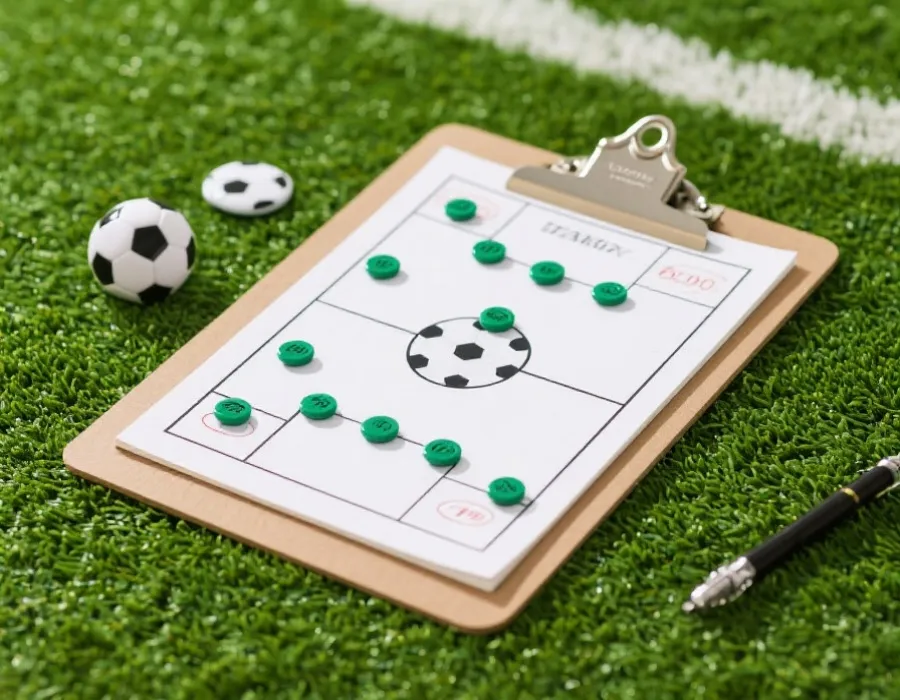 战术板与首发阵容示意图